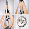 BONITO 3-Light Natural Timber Pendant Light with a tear drop shape-Pendant Light-Dropli