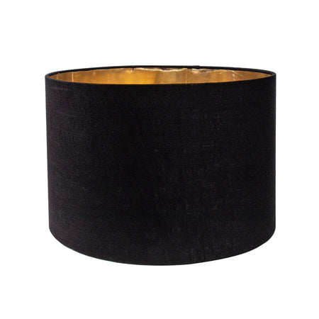 Cafe Lighting PAOLA - 38cm Black Linen Drum Lamp Shade Only Cafe Lighting and Living, ACCESSORIES, cafe-lighting-paola-38cm-black-linen-drum-lamp-shade-only-table-lamp-base-suspension-require