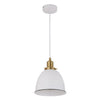 Cerema Ellipse White with Antique Brass & Black Highlight Pendant Lights-Pendant Light-CLA Lighting