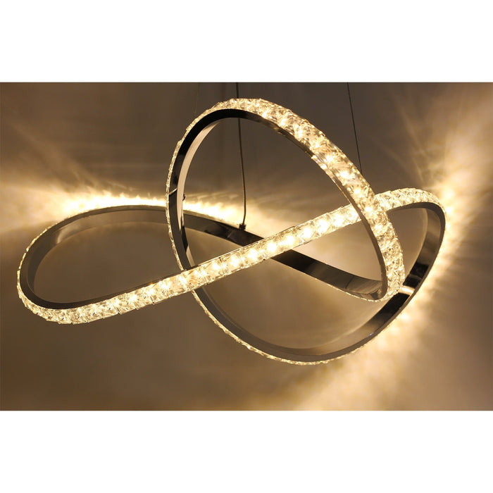 Diamanto Dimmable LED Pendant Light - Chrome - LL002PL089CH-LED Pendants-Lexi Lighting