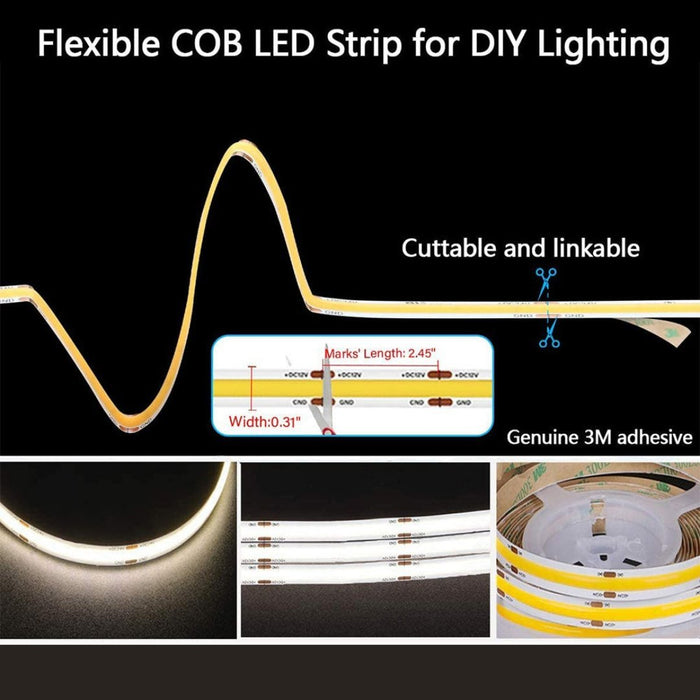 DIY 3 meter Warm White LED Strip Lighting Kit-Strip light-Dropli