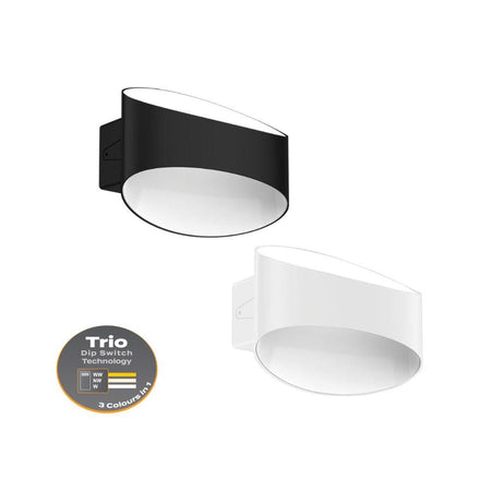 Domus GLOW-8 - 8W LED Tri-Colour Dimmable Up/Down LED Wall Light IP20 - TRIO-OUTDOOR-Domus Lighting