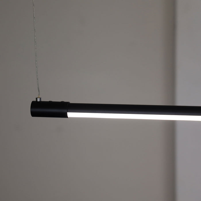 Edge LED Linear Pendant Black 1500mm - OL60761/1500BK-LED Pendants-Oriel Lighting