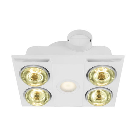 Eglo HEATFLOW Bathroom Heater & Light with 4 Heat Lamp-Bathroom Heaters-Martec