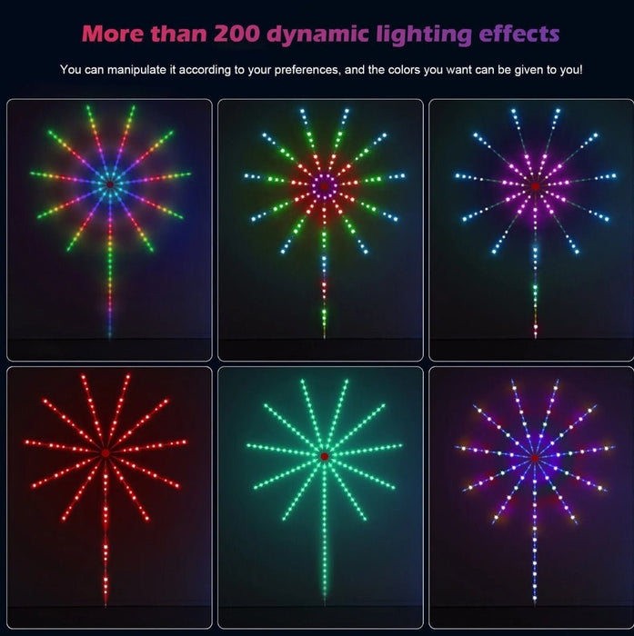Firework Strip Lights Dream Color RGB Smart Music Sync APP+Remote Control--Dropli