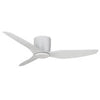 Flush Close to Ceiling 3 Blade 50" Hugger Ceiling Fan White Satin Martec, FANS, mff133ws