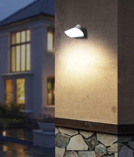GLANS Exterior LED Surface Mounted Wall Light Dark Grey 13W 3000K IP65 - GLANS03-Exterior Wall Lights-CLA Lighting
