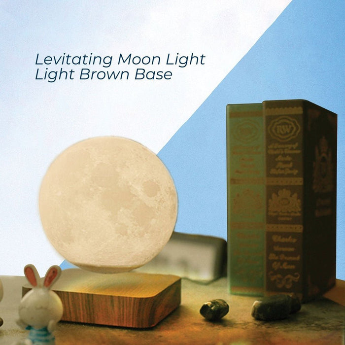 GOMINIMO Magnetic Levitating Moon Light Brown Base GO-MLP-101-HCNT-Home & Garden > Decor-Dropli
