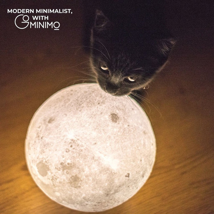GOMINIMO Magnetic Levitating Moon Light Brown Base GO-MLP-101-HCNT-Home & Garden > Decor-Dropli