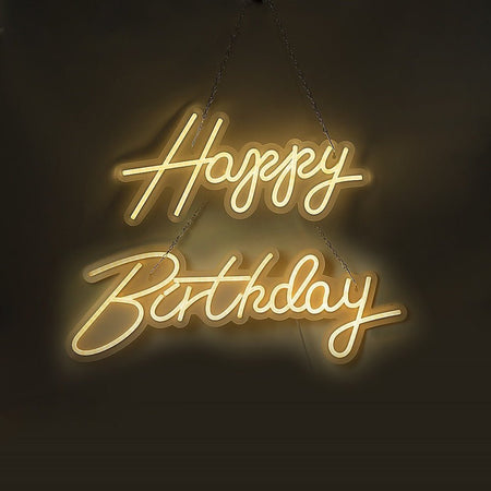 Happy Birthday Neon Sign Hanging Glowing Party Decoration-Home & Garden > Home & Garden Others-Dropli