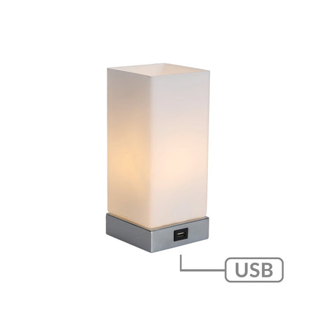 Jessica Rectangle Touch Lamp with USB Port-Home & Garden > Lighting-Dropli