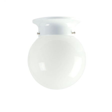 Jetball DIY Glass Ceiling Light 150mm White-DIY Batten Fix Lights-Oriel Lighting