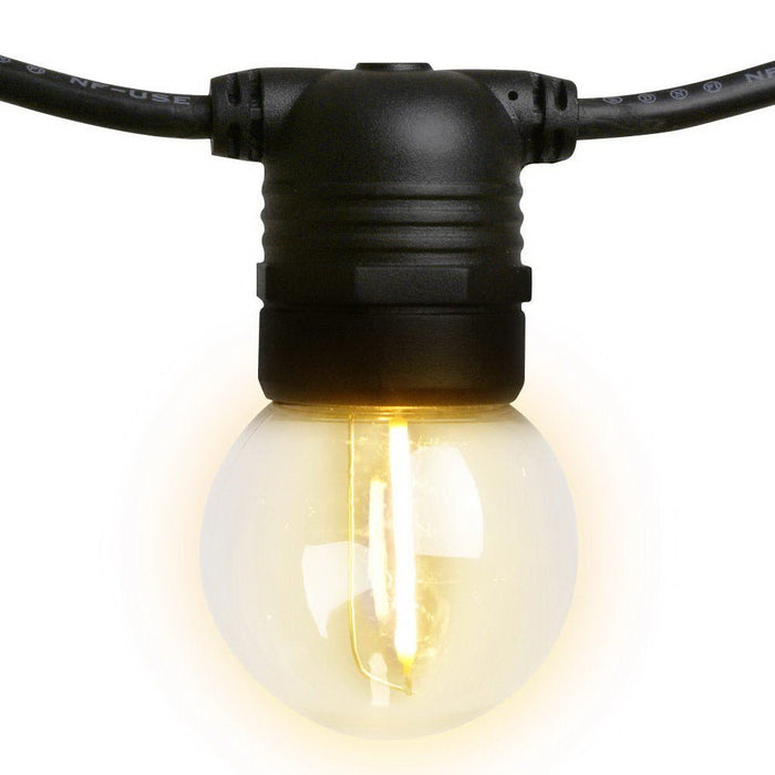 50m LED Festoon String Lights 50 G45 Bulbs Plug in Kit-Occasions > Lights-Dropli
