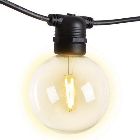 50m LED Festoon String Lights 50 G80 Bulbs Plug in Kits-Occasions > Lights-Dropli