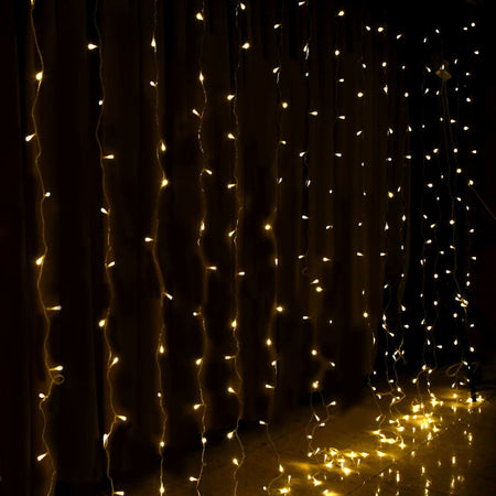 6X3M Christmas Curtain Lights 600LED Warm White-Occasions > Lights-Dropli