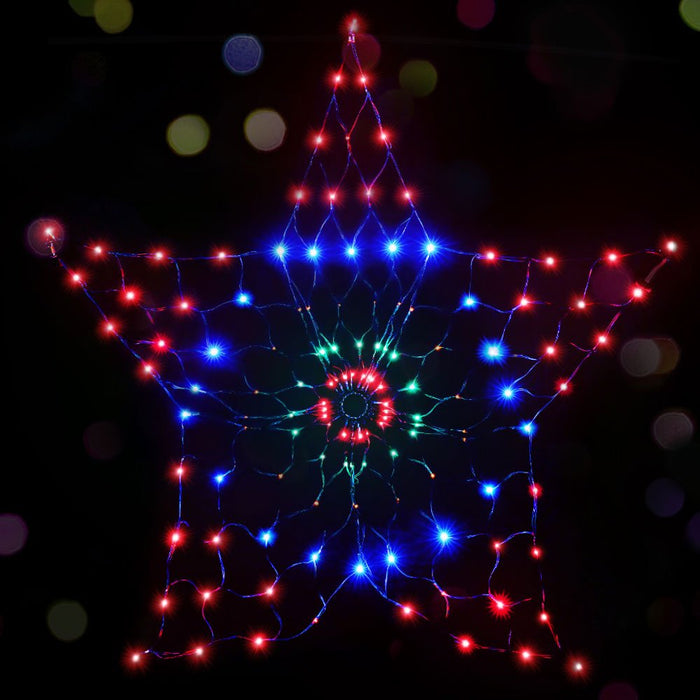 Christmas Lights Motif LED Star Net Waterproof Outdoor Colourful-Home & Garden > Garden Lights-Dropli