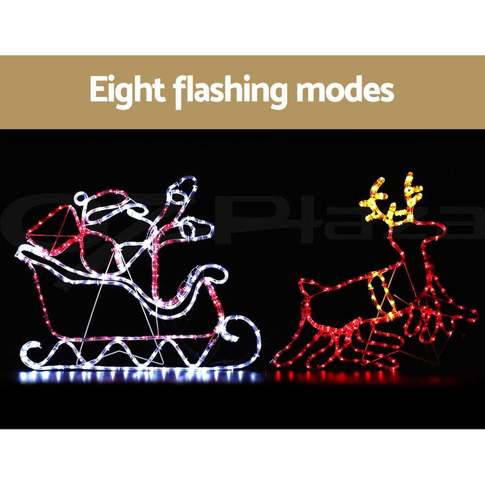 Christmas Motif Lights LED Rope Reindeer Waterproof Colourful Xmas-Occasions > Christmas-Dropli