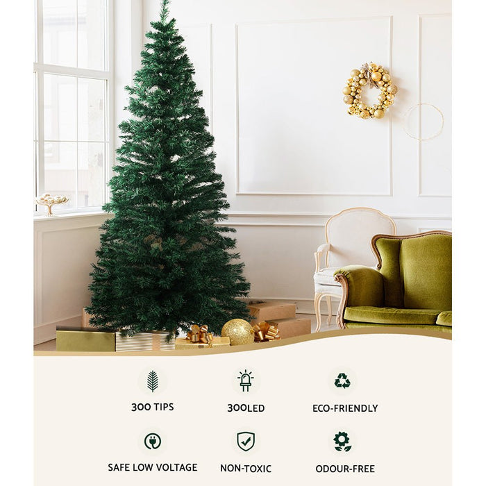 Christmas Tree 1.8M LED Xmas trees Optic Fibre Warm White-Occasions > Christmas-Dropli