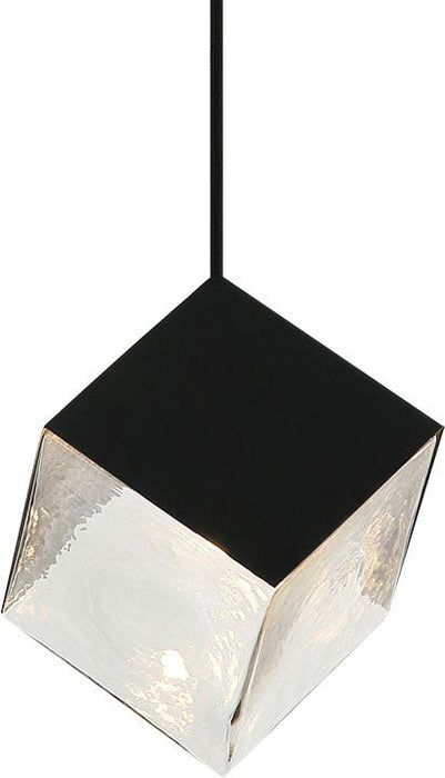 KUBO Black Glass Pendant Light-Pendant Light-Lighting Creations
