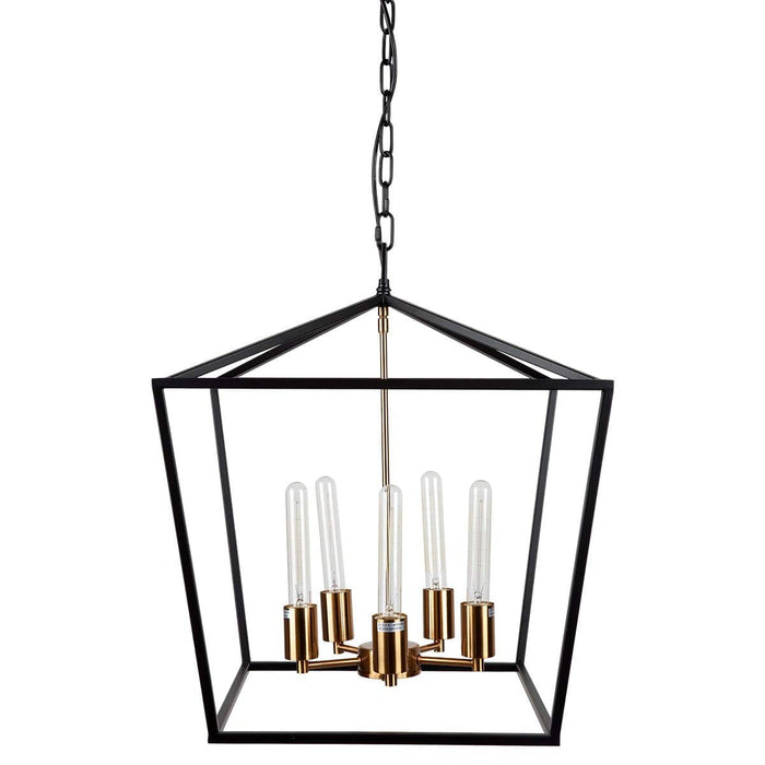 LE MANS MEDIUM Black Iron Pendant-Chandeliers-Cafe Lighting and Living