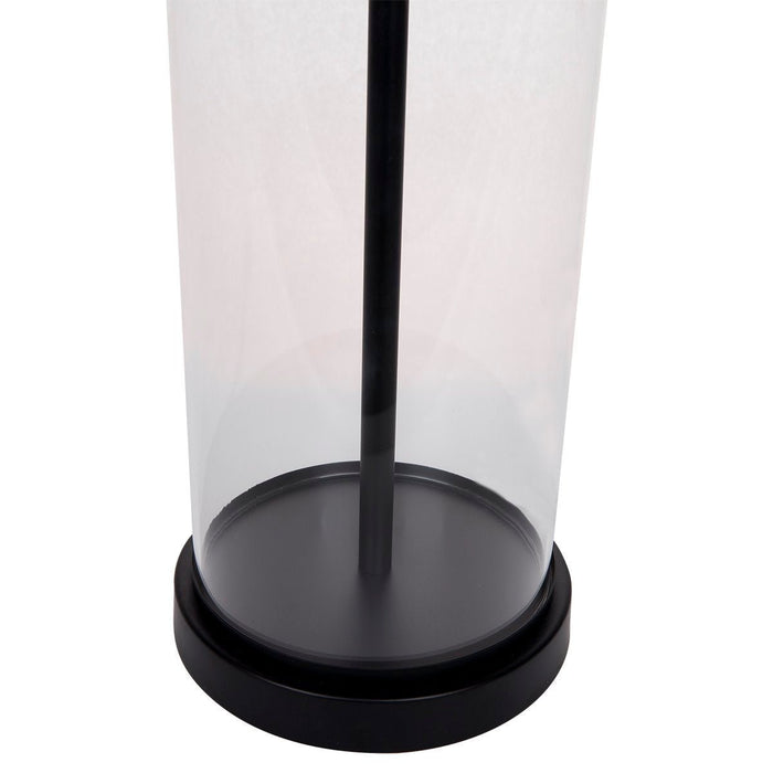 Left Bank Table Lamp - Black w Black Shade--Cafe Lighting and Living