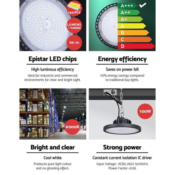 LED High Bay Lights 100W Industrial Warehouse-Home & Garden > Lighting-Dropli
