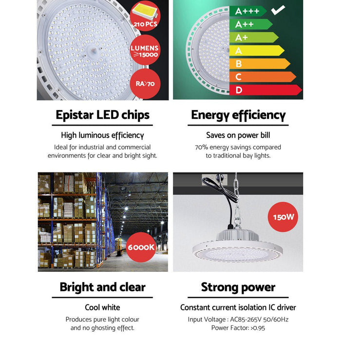 LED High Bay Lights 150W Industrial Warehouse-Home & Garden > Lighting-Dropli