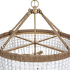 Malabar Beaded Pendant - Large Natural/White-Chandeliers-Cafe Lighting and Living