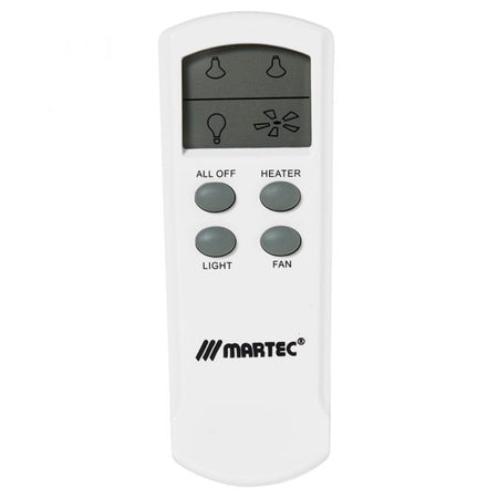 Martec Bathroom Exhaust Light and Heat LCD Remote Control Kit Martec, Bathroom Heaters, mbhrem