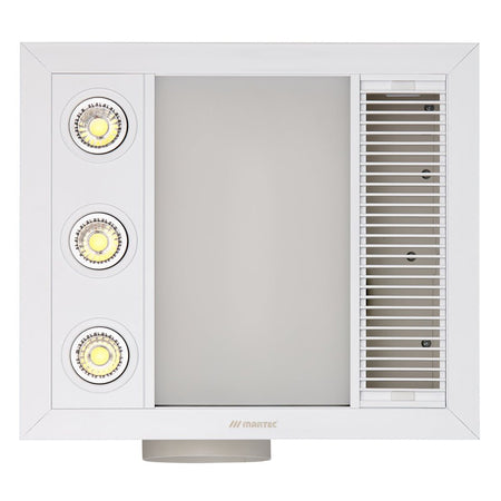 Martec Linear Mini 3 in 1 Bathroom Heater With Exhaust Fan And LED Lights-Bathroom Heaters-Martec
