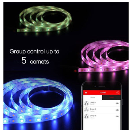 Mipow Playbulb Comet Smart Bluetooth LED Colour Light Strip Kit 2M-Occasions > Party Lights-Koala Lamps and Lighting