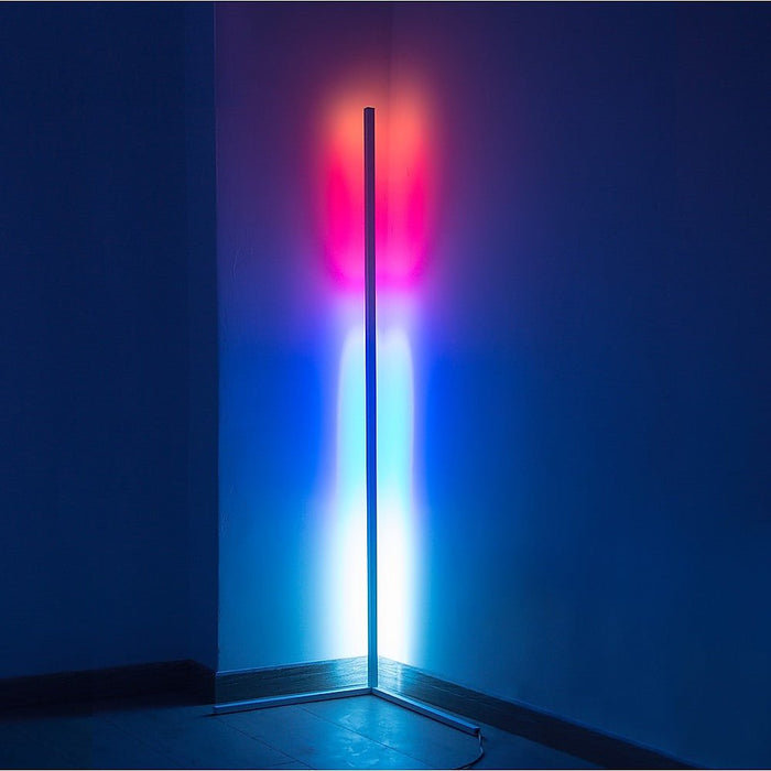 Minimalist RGB Coloured LED Corner Floor Lamp - Mood Lighting-Lamps-Dropli