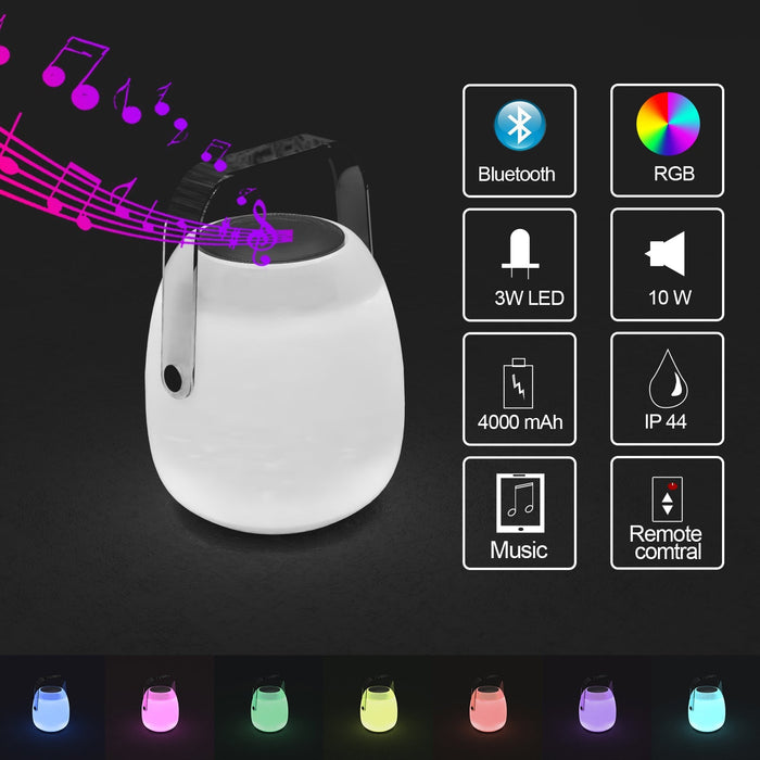 Molly Portable Outdoor Bluetooth Speakers RGB LED Speaker Light Superior Rechargeable-Bluetooth Speaker-Dropli