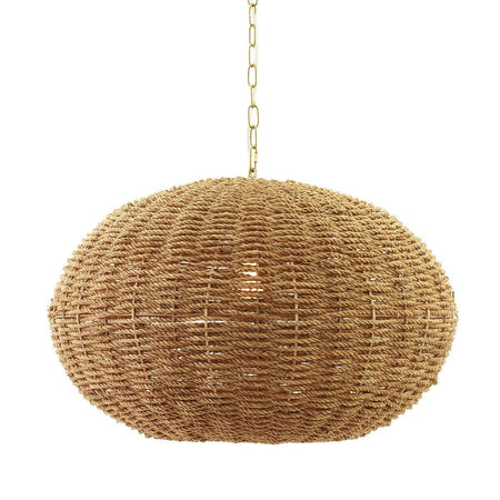 MONTEGO Rattan Pendant - Oval-Chandeliers-Cafe Lighting and Living