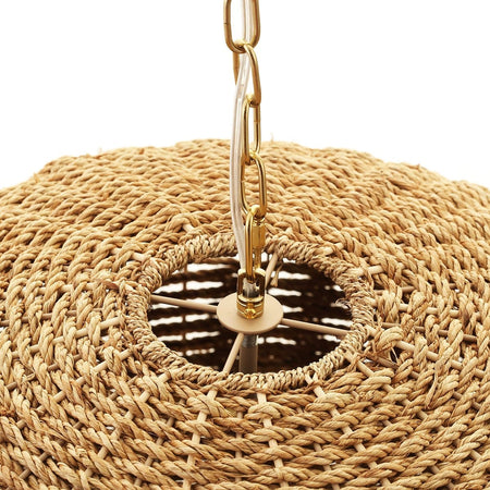 MONTEGO Rattan Pendant - Oval-Chandeliers-Cafe Lighting and Living