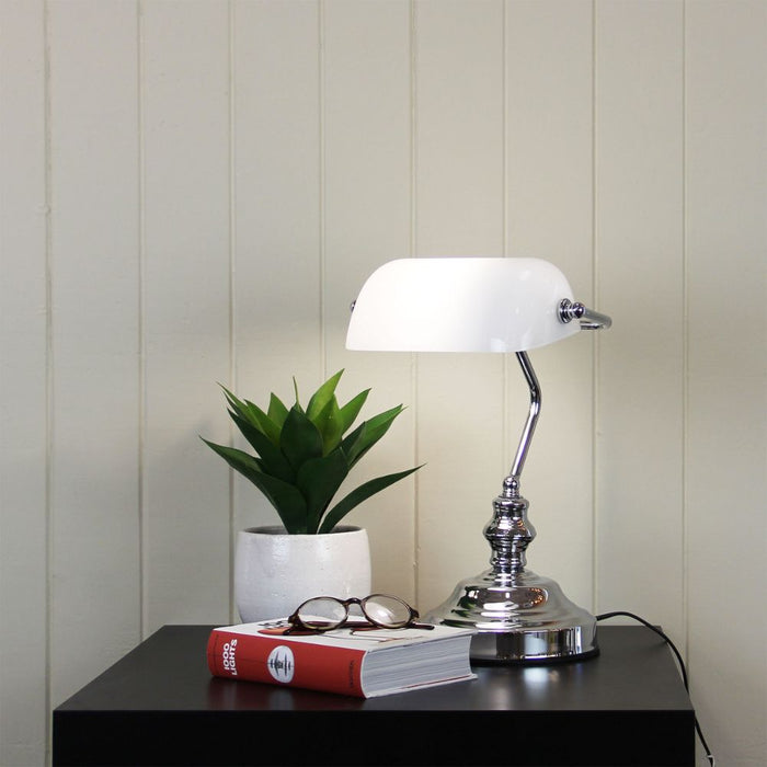 Oriel BANKERS - Touch Table Lamp-TABLE LAMPS-Oriel Lighting