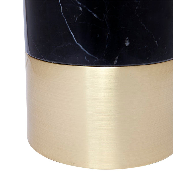 Paola Marble Table Lamp - Black w Black Shade--Cafe Lighting and Living