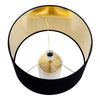 Paola Marble Table Lamp - White w Black Shade--Cafe Lighting and Living