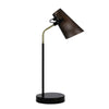 Perfo Black and Brass Desk Lamp-TABLE AND FLOOR LAMPS-Oriel