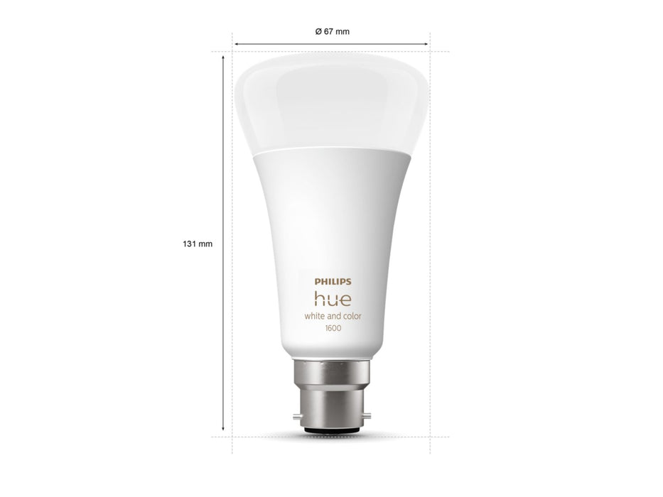 Philips Hue Bulb B22 15W A67 - White & Colour-Philips Hue-Philips Hue