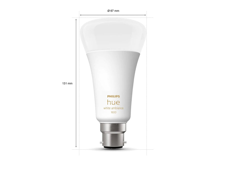Philips Hue Smart Bulb 15W A67 B22 - White Ambiance-Philips Hue-Simply-LEDs.com.au