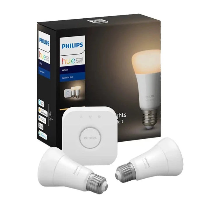 Philips Hue Smart Bulb 9.5W A60 E27 White Bluetooth - Starter Kit-Hue Starter Kits-Philips Hue