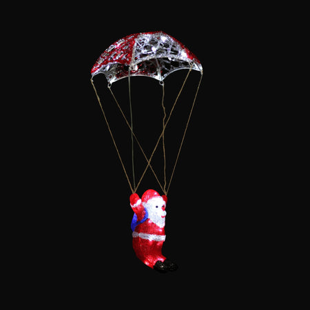 Acrylic Parachuting Santa - H60cm (Alternative’s available)-Christmas Figure-Lexi Lighting
