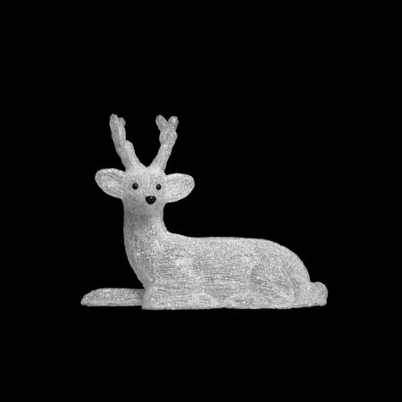 Acrylic Sitting Reindeer - H46cm-Christmas Figure-Lexi Lighting