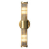 Räfflad Long Ribbed Glass with Antique Brass Finish Wall Light-Wall Light-Qzao