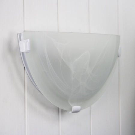 Remo Alabaster glass 1 Light Wall Light 300mm White-Wall Sconce-Oriel Lighting