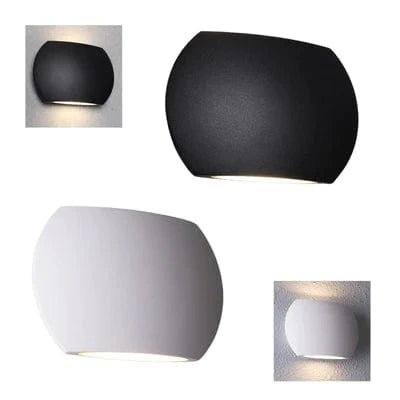 REMO 10W LED Curved Up/Down Wall Light-Exterior Wall Light-Qzao