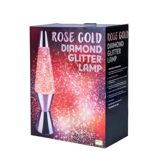 Rose Gold Diamond Motion Glitter Lamp-Home & Garden > Lighting-Dropli