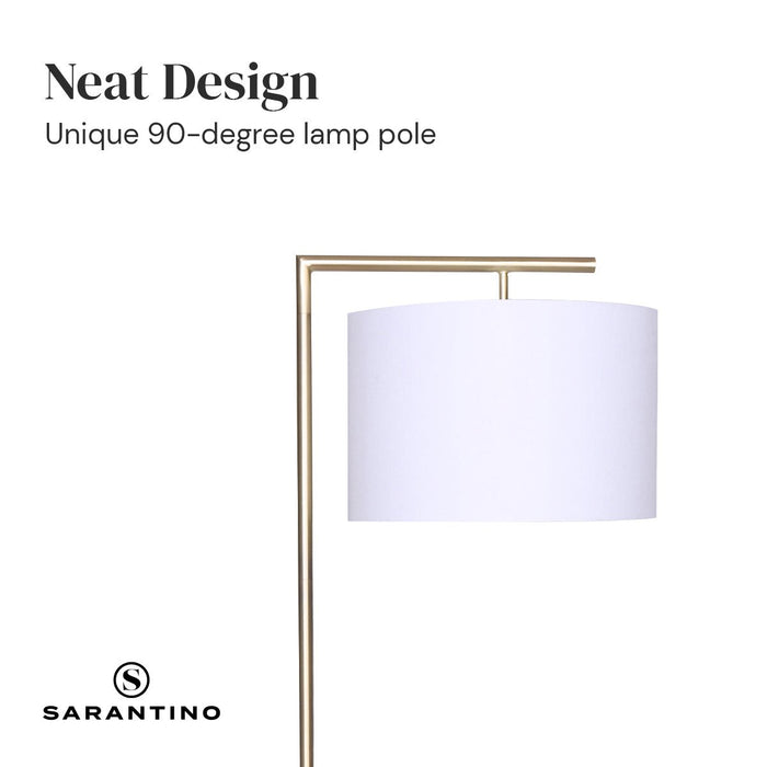 Sarantino 90-Degree Modern Arc Floor Lamp-Home & Garden > Lighting-Koala Lamps and Lighting