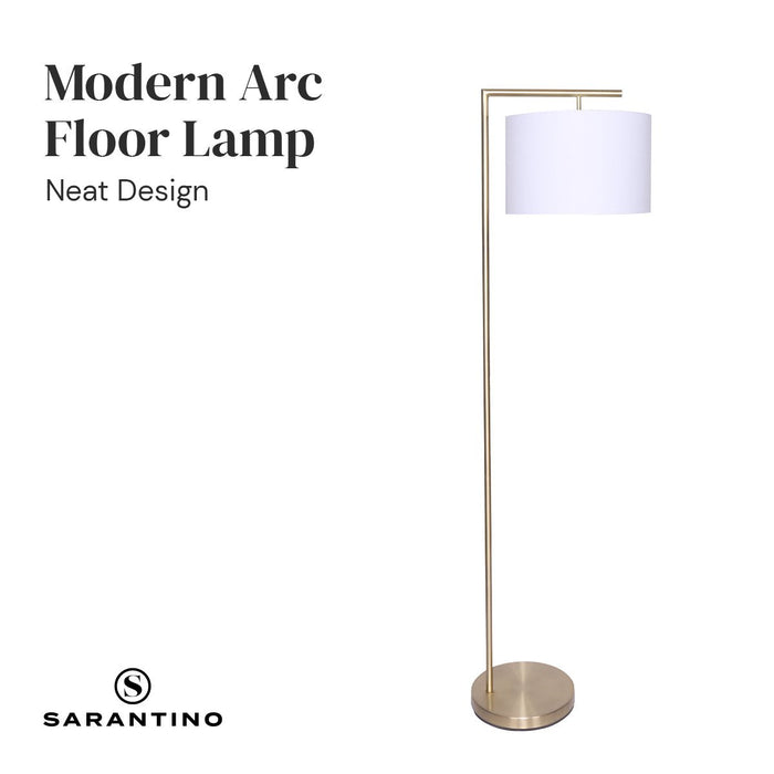 Sarantino 90-Degree Modern Arc Floor Lamp-Home & Garden > Lighting-Koala Lamps and Lighting